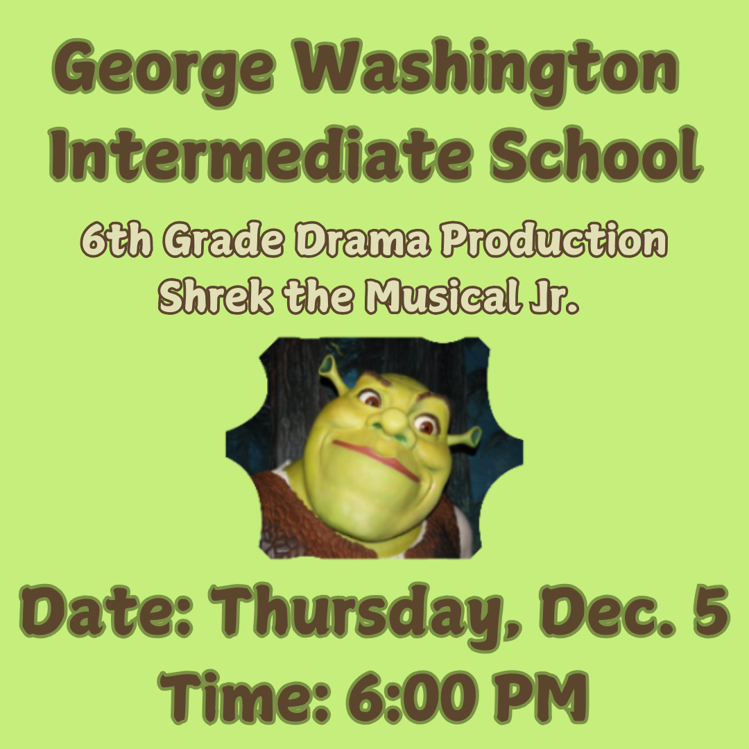 George Washington School Musical flyer.