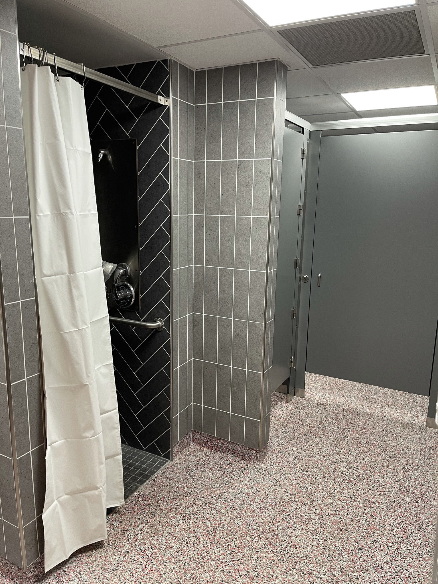 Baseball Clubhouse Bathroom and Shower Room