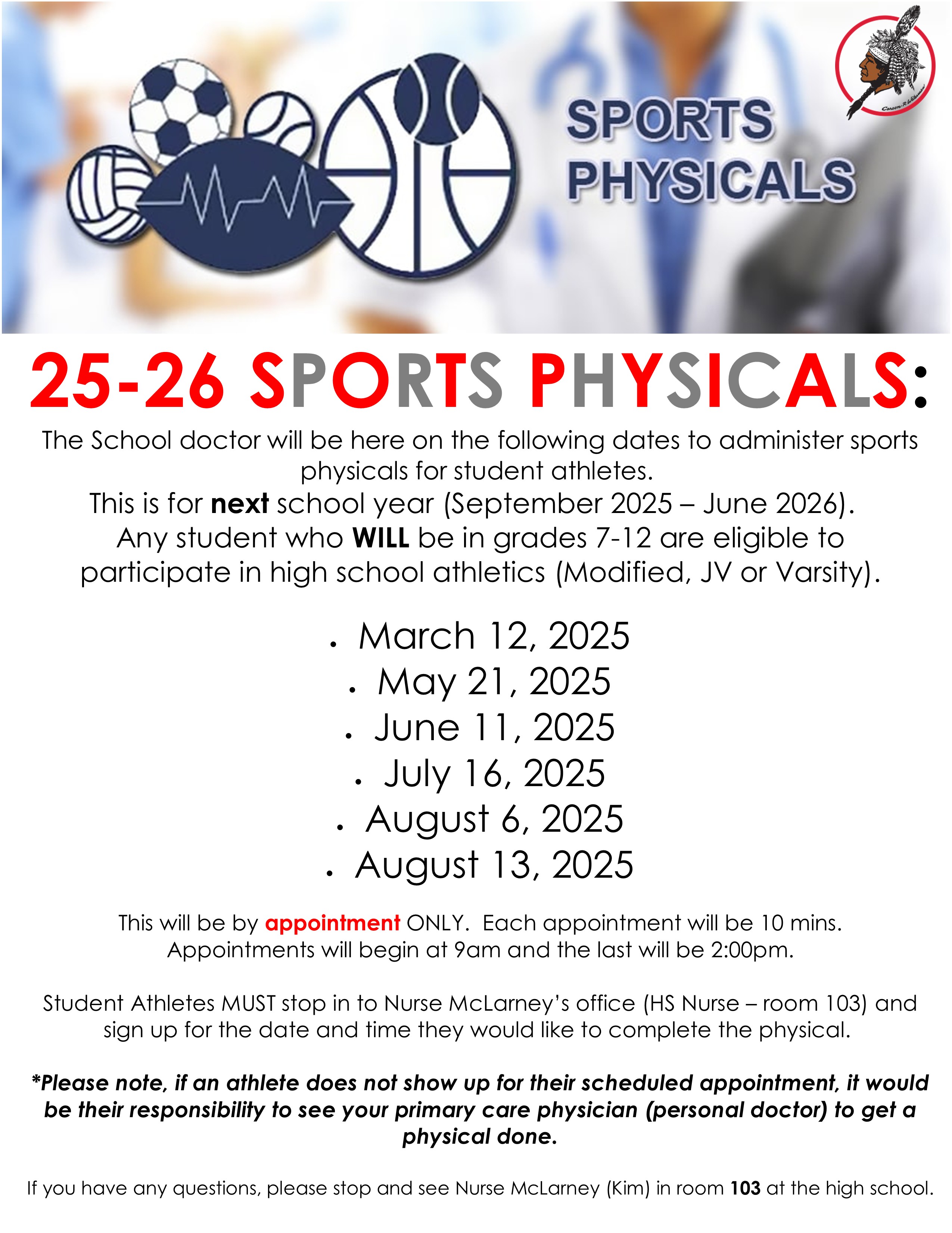 Sports Physicals 2025