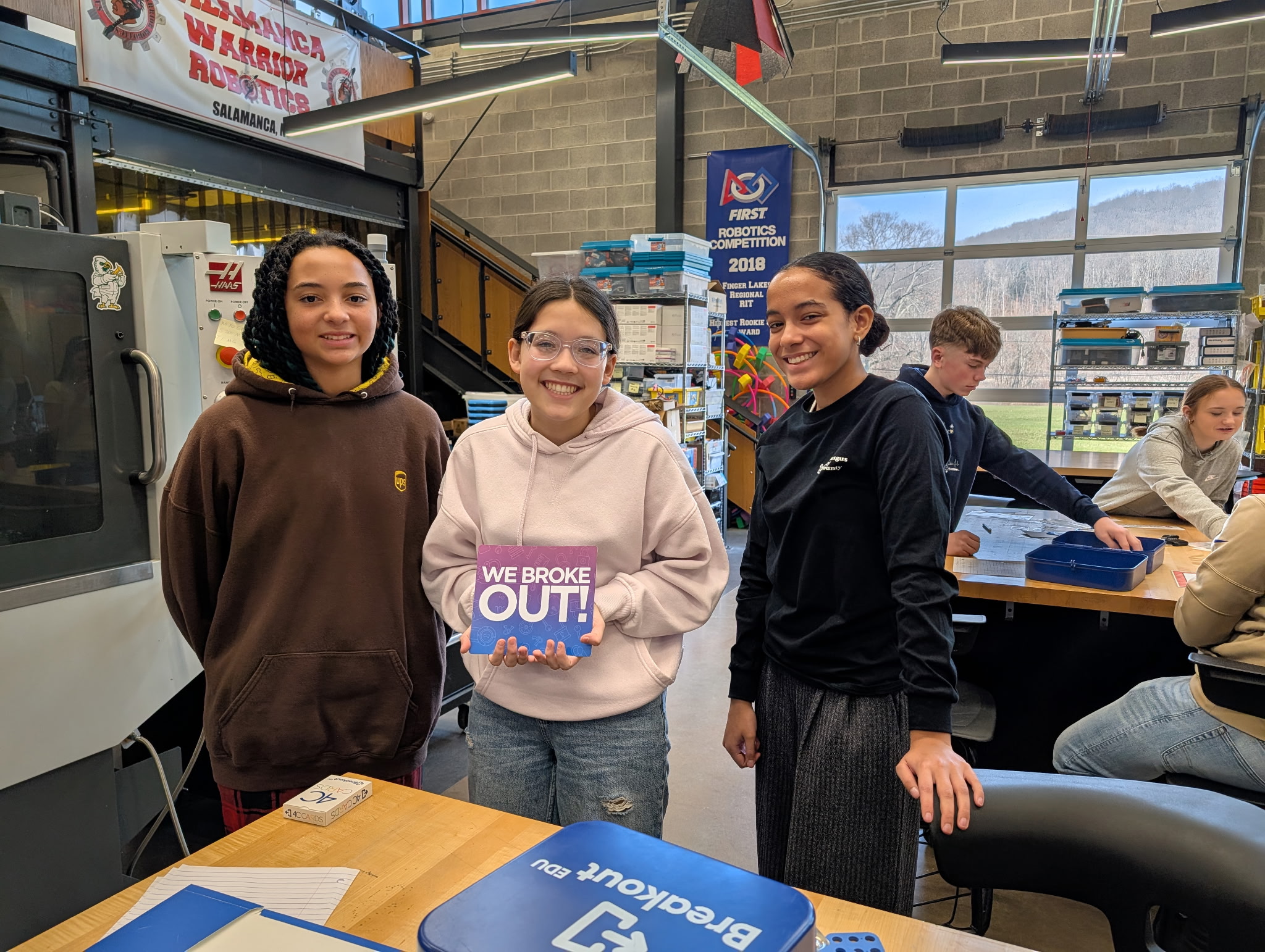 Students working on math problems in STEAM