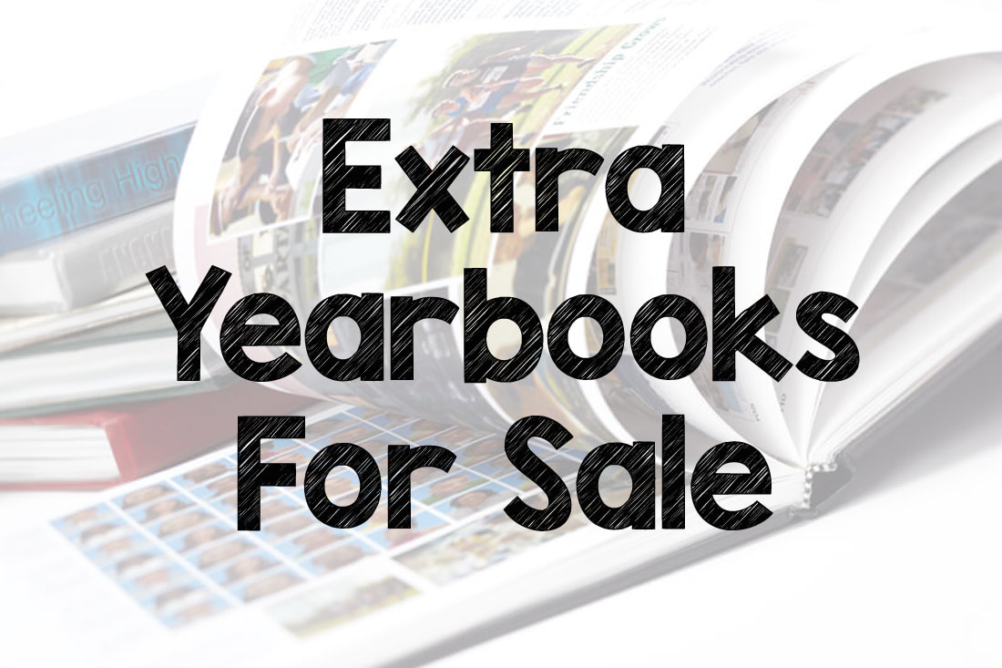 Extra Yearbooks for Sale image with yearbook in back ground