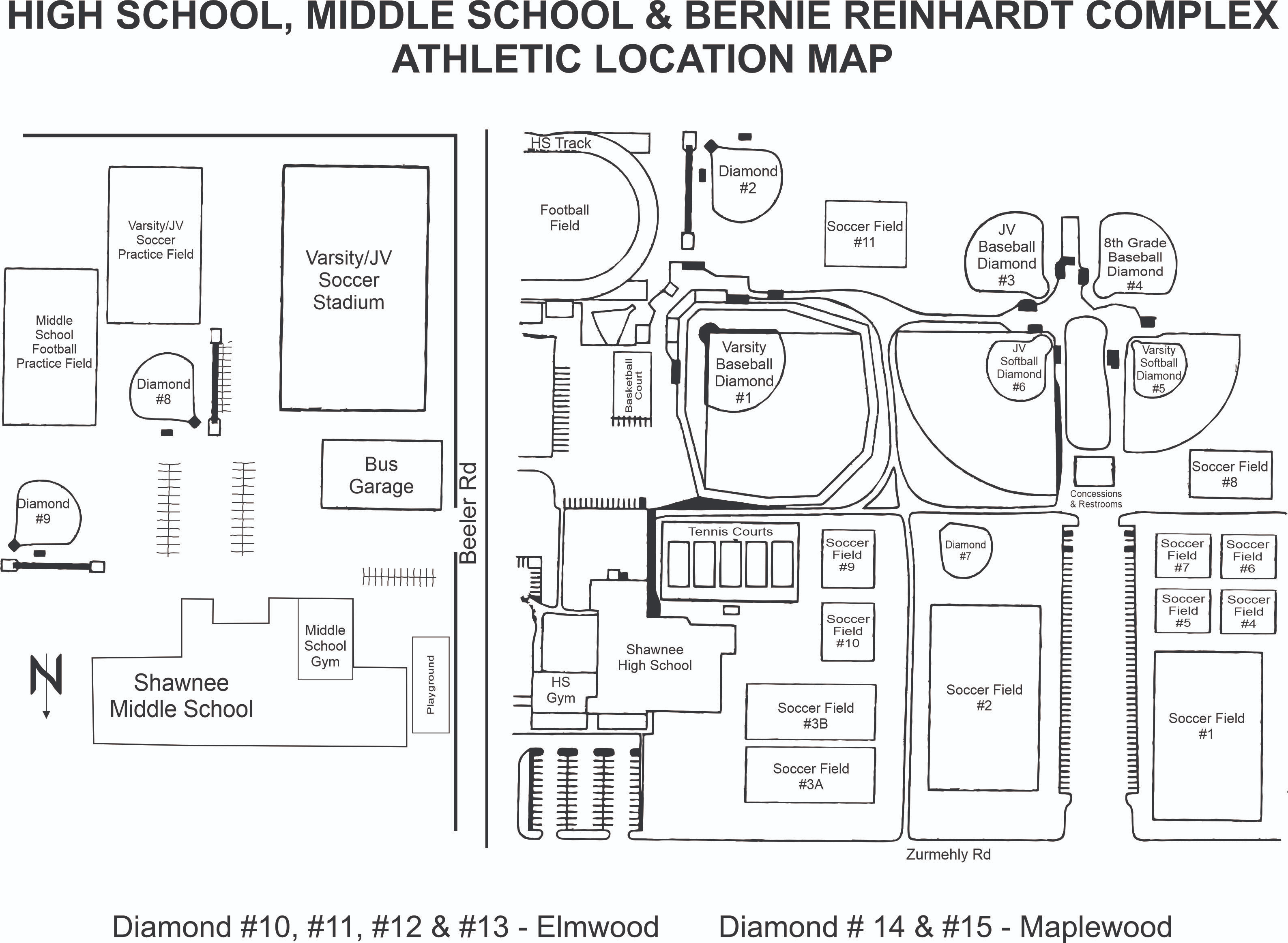 Athletic Outdoor Facility Map