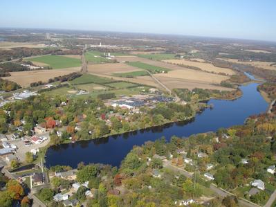 A photo of an aerial image of the school location.