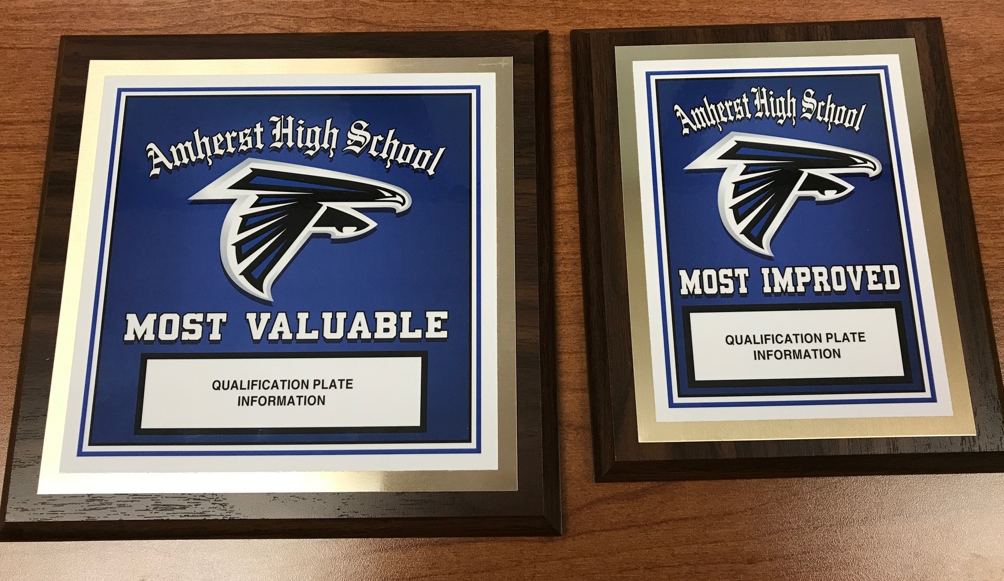 Most Valuable Player and Most Improved Player plaques