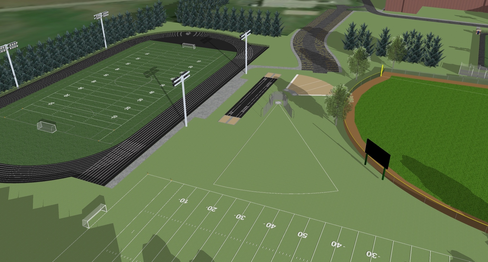 Artist Rendering Falcon Pride Project Track Area