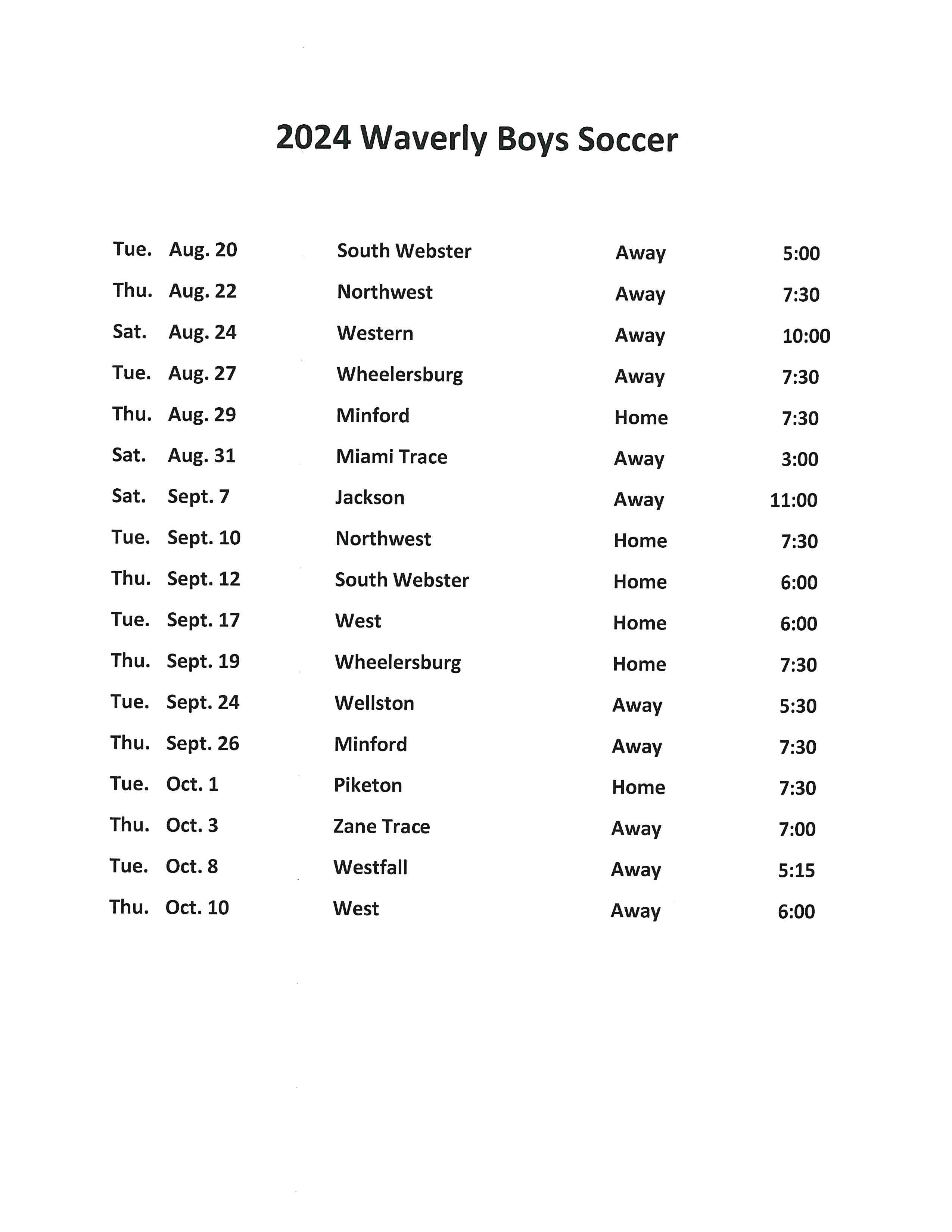 Boys Soccer