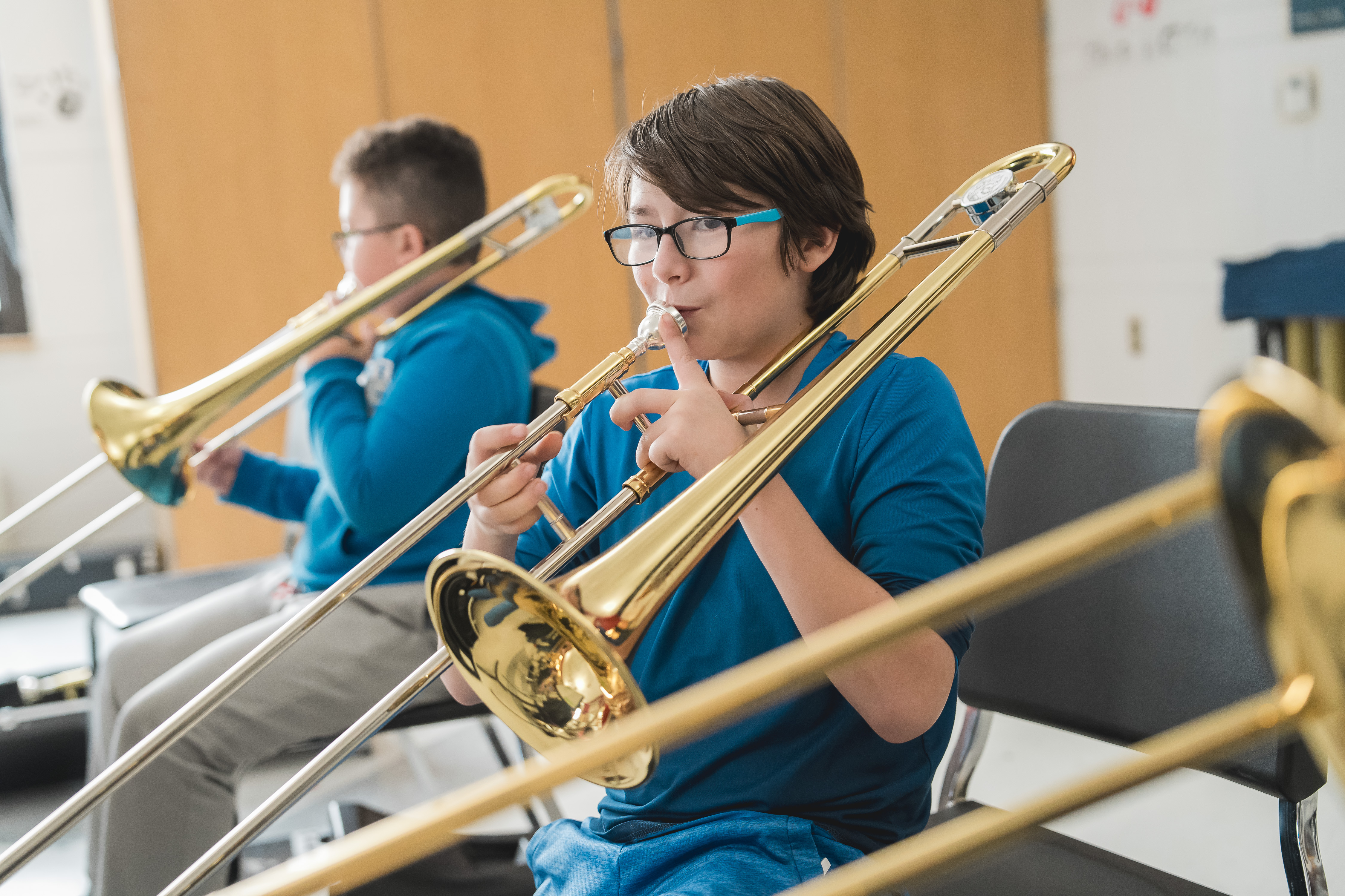 RCAPS student practicing in band