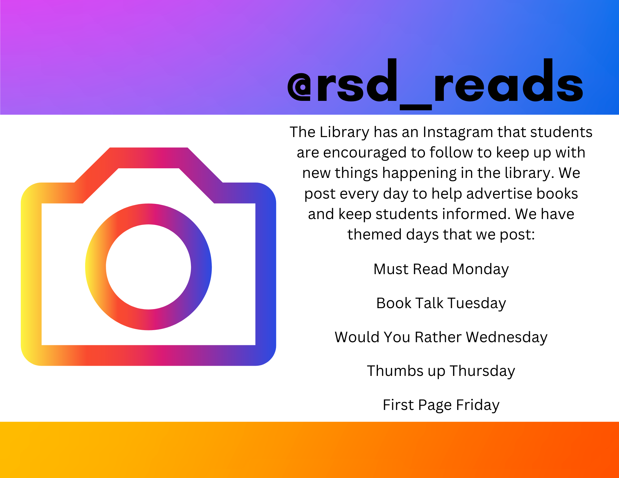 Library Instagram Information