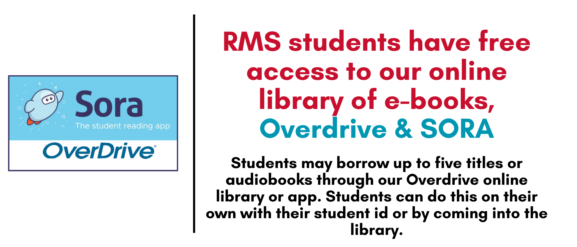 SORA & Overdrive - Ebook opportunities' for students