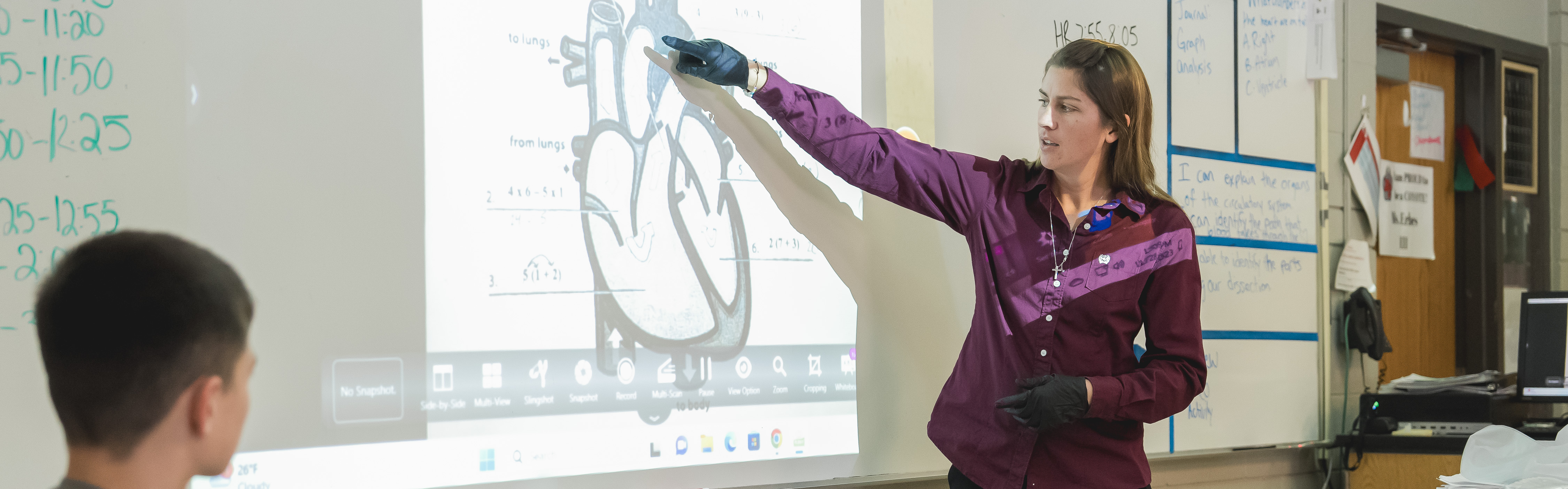 RCMS Teacher in anatomy class