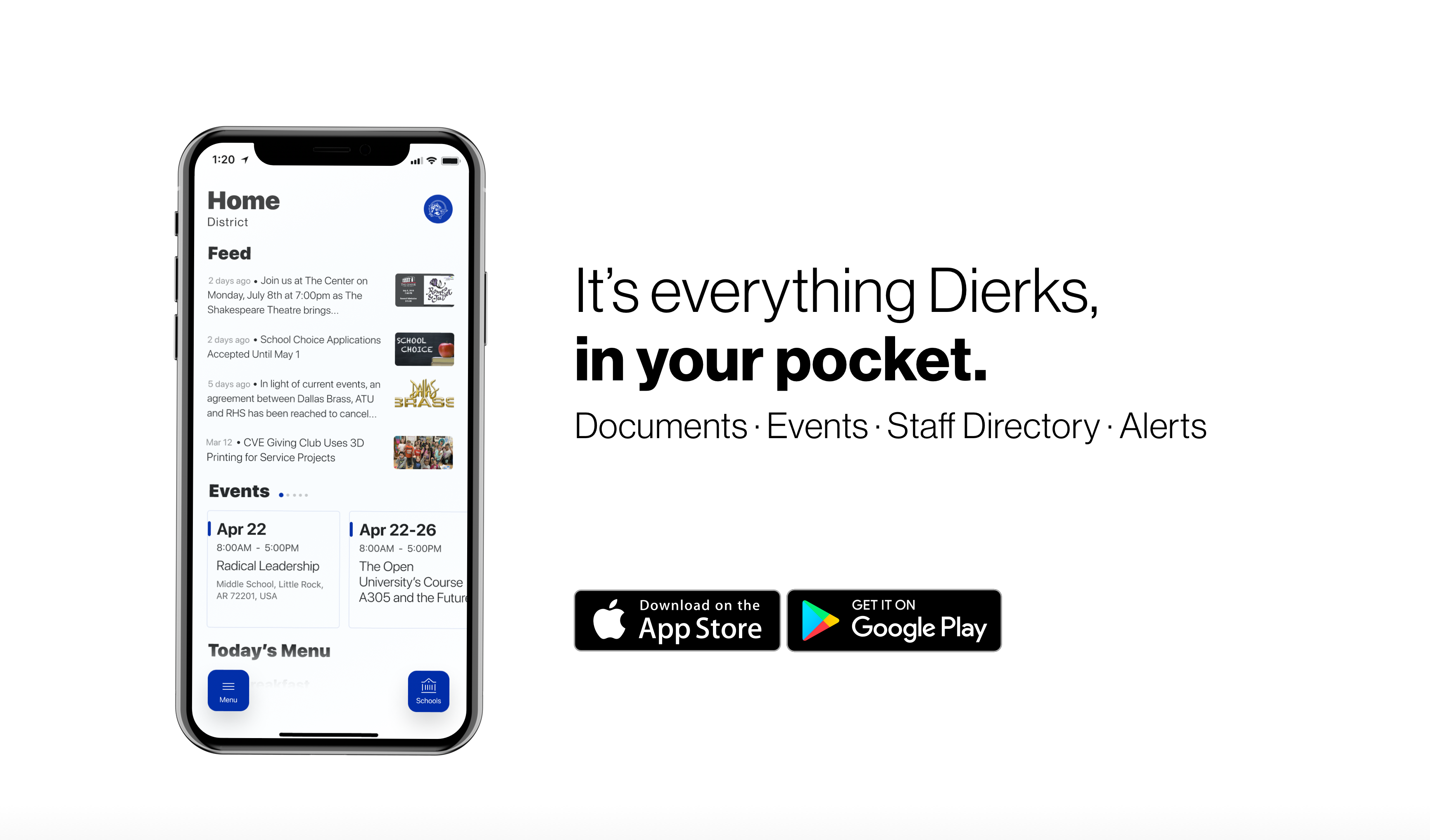 It's everything Dierk, in your pocket. Go and download our new app from the App store and Google Play store.