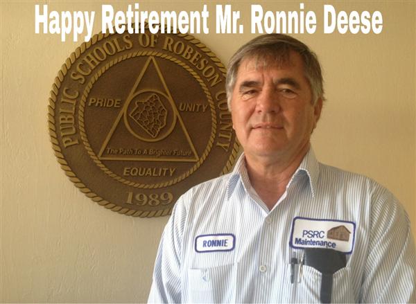 Photo of Mr. Ronnie Deese retirement photo.