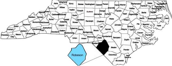 Map of Robeson
