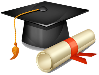 Image of a graduation hat and diploma