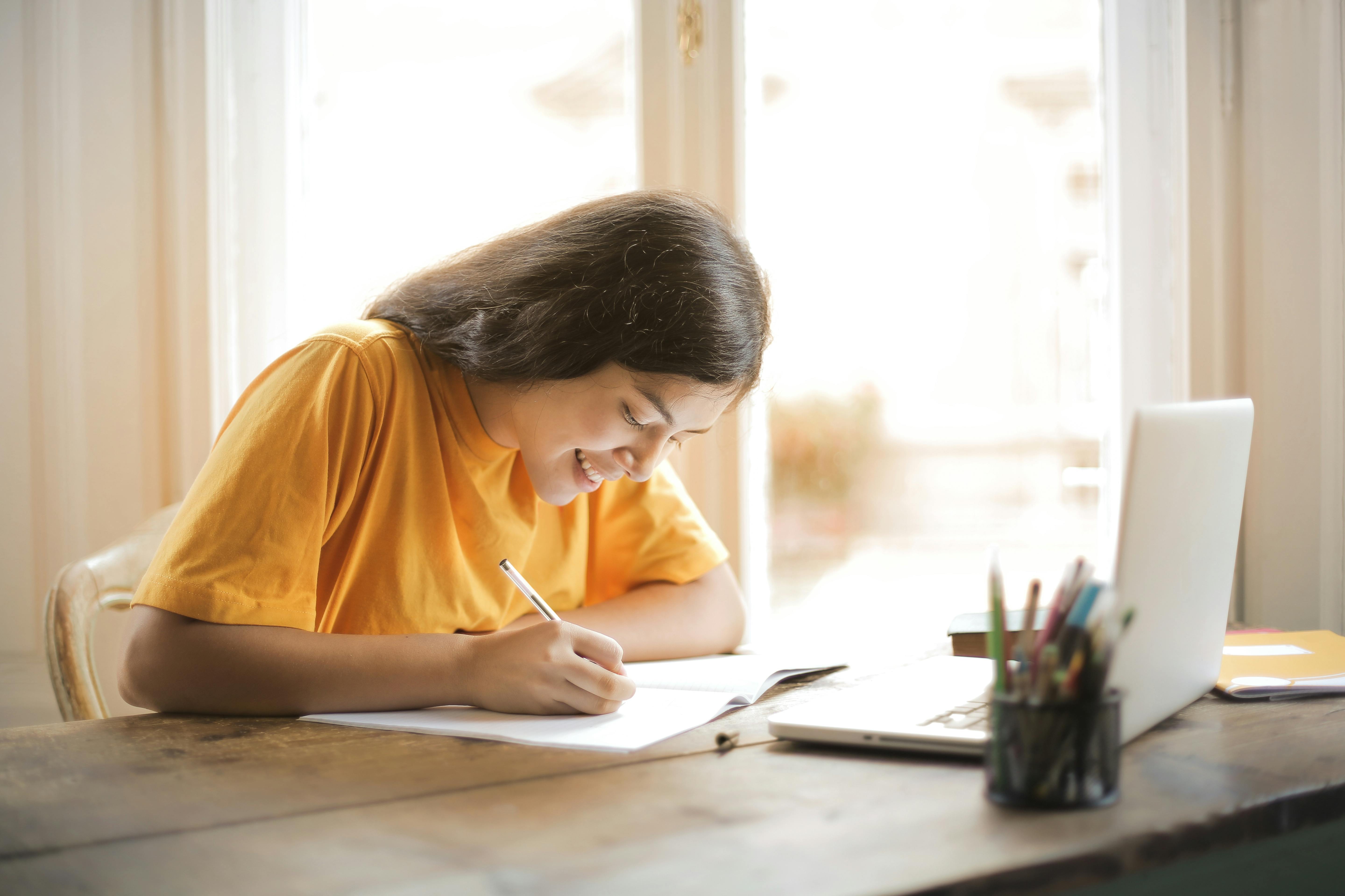 girl writing