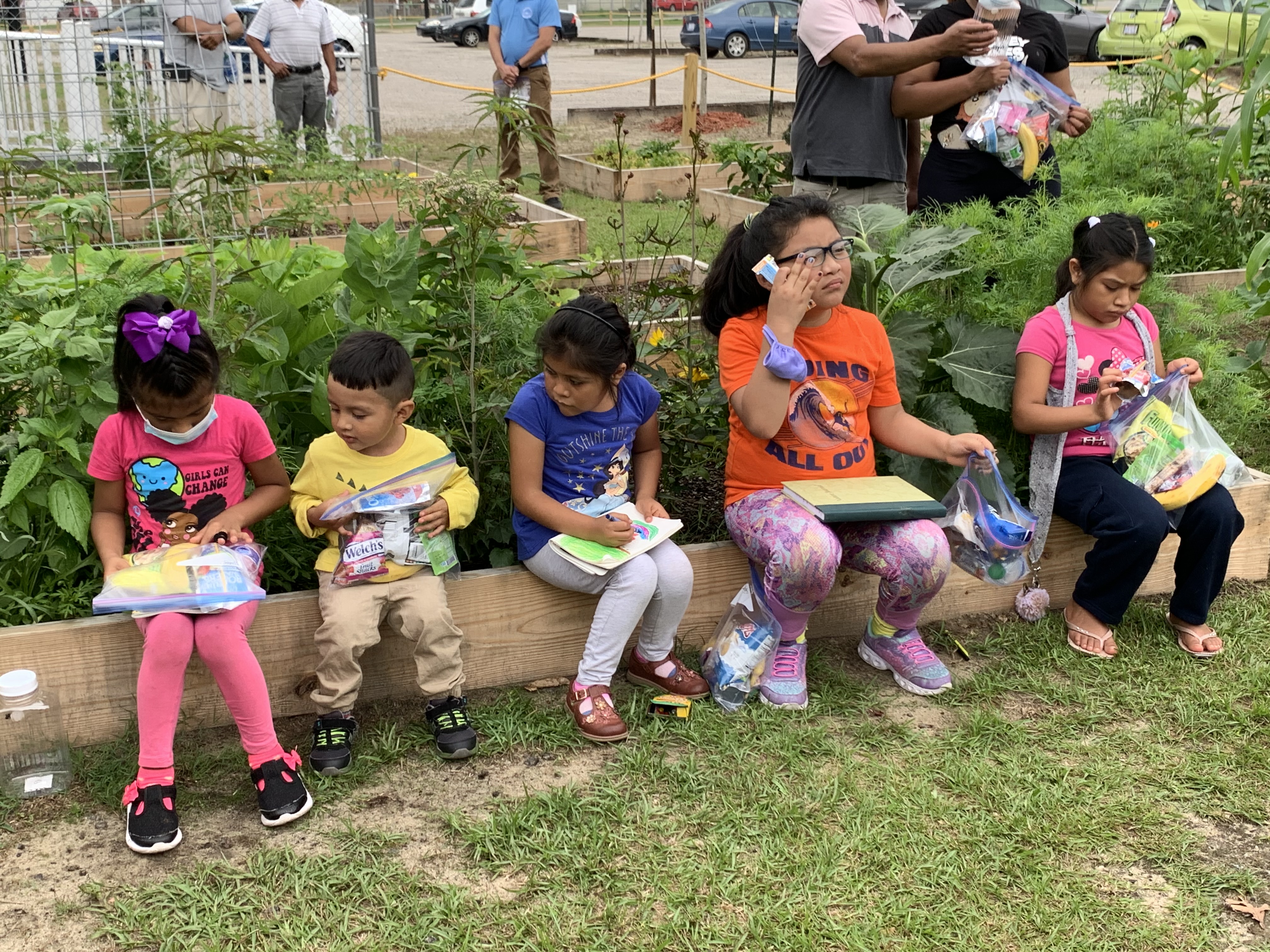 Students in garden