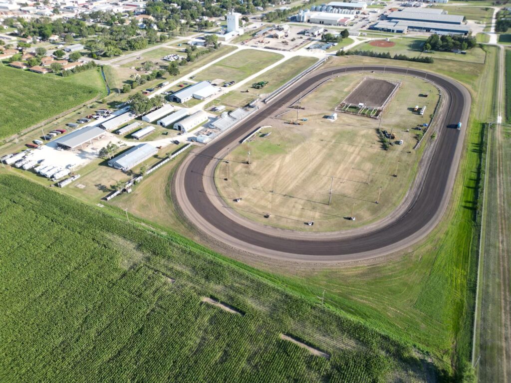 drone photo of speedway