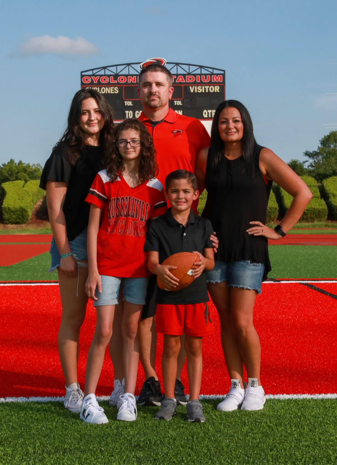 Photo of the principal and her family