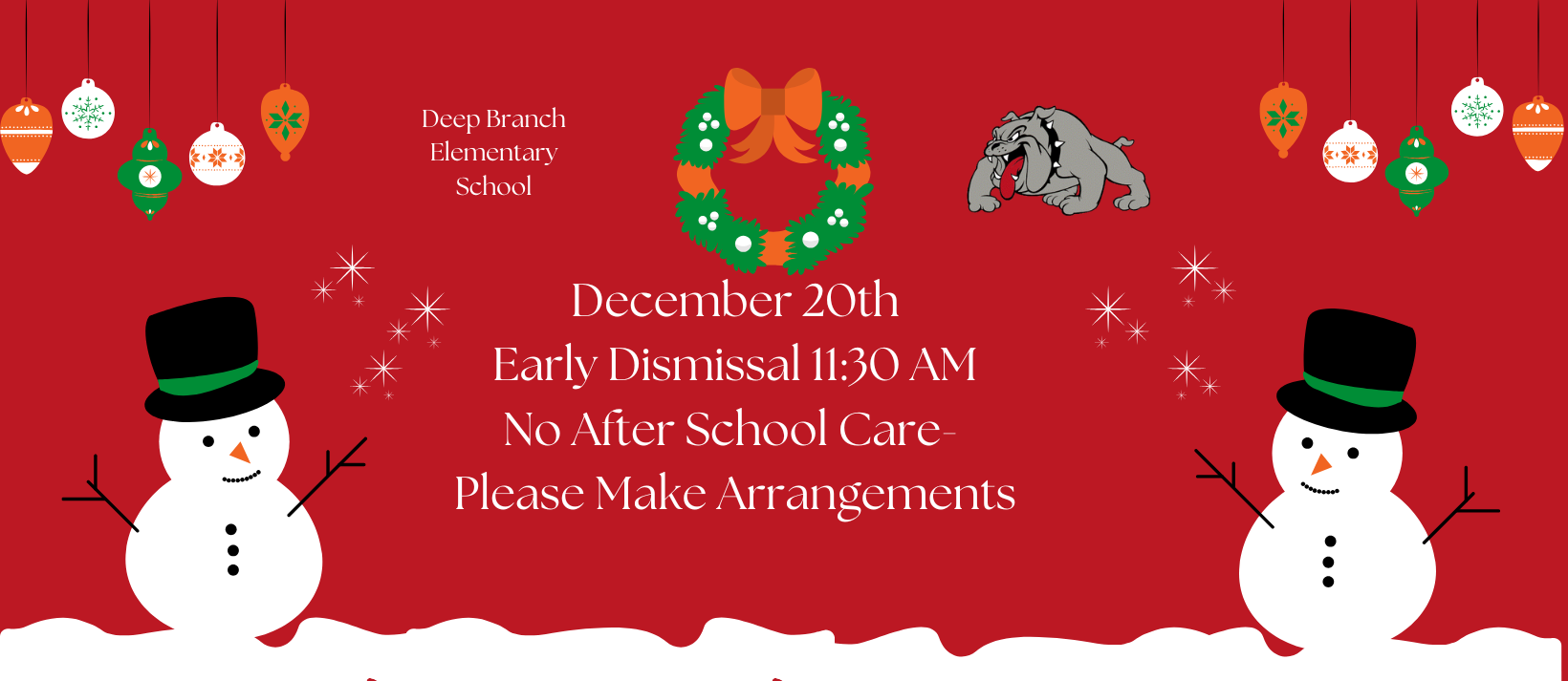 Early Dismissal 12-20-24