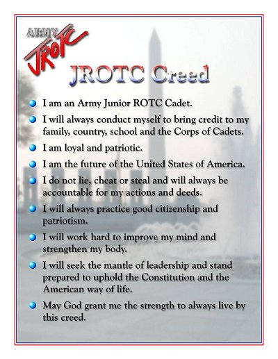 The Army JROTC Cadet Creed
