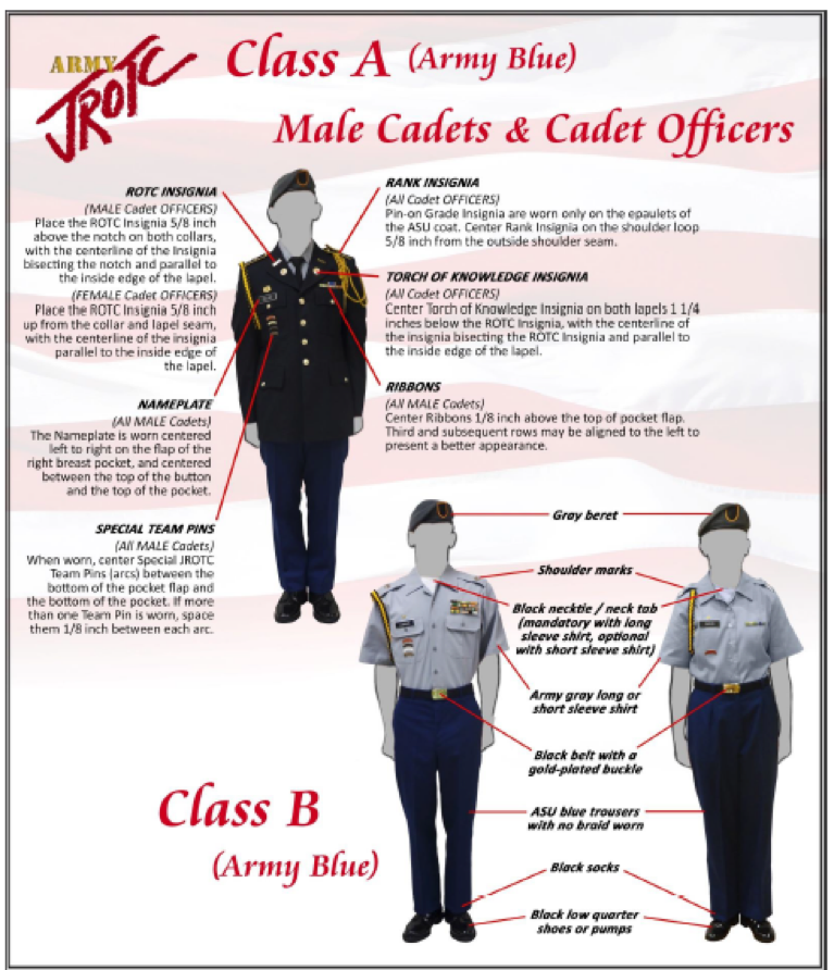 navy jrotc female uniform measurements