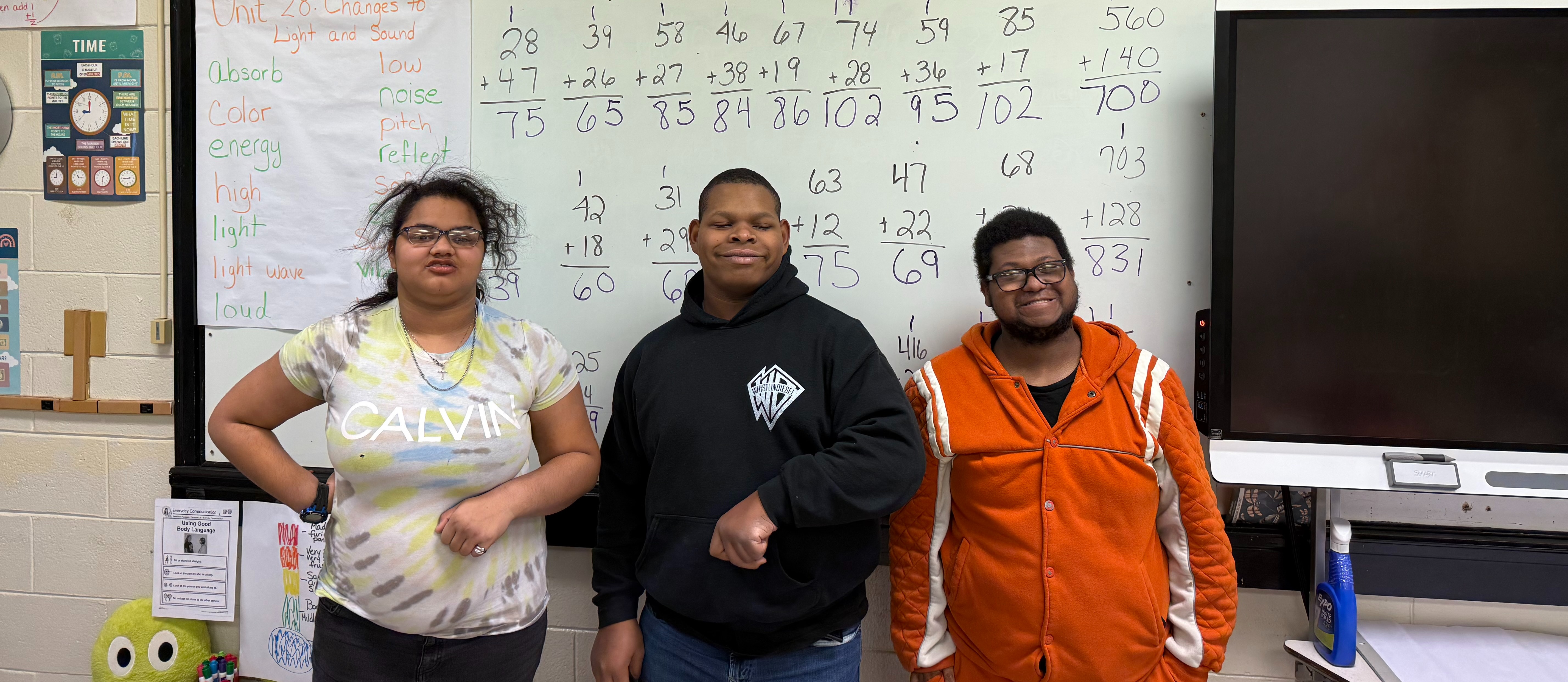 Students working on Math