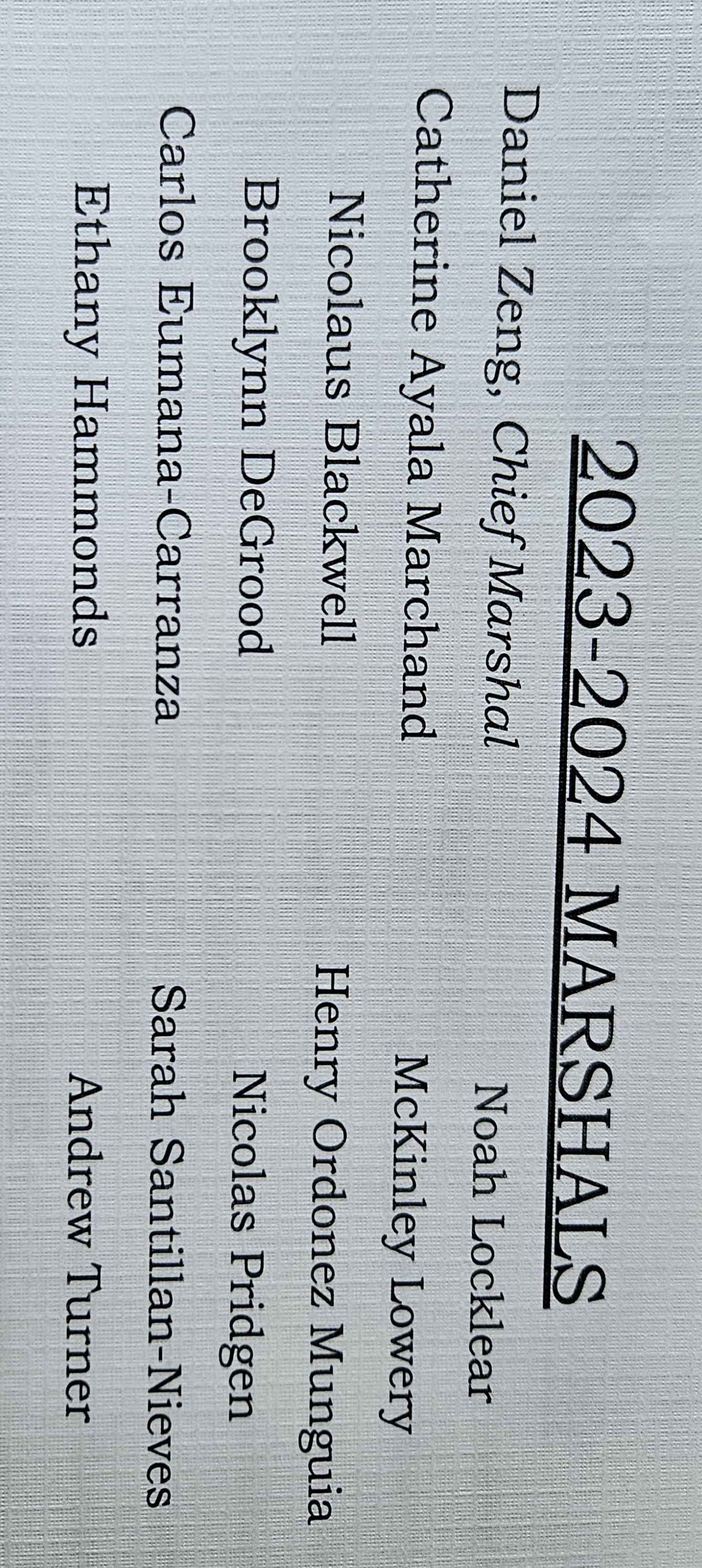 Marshal List