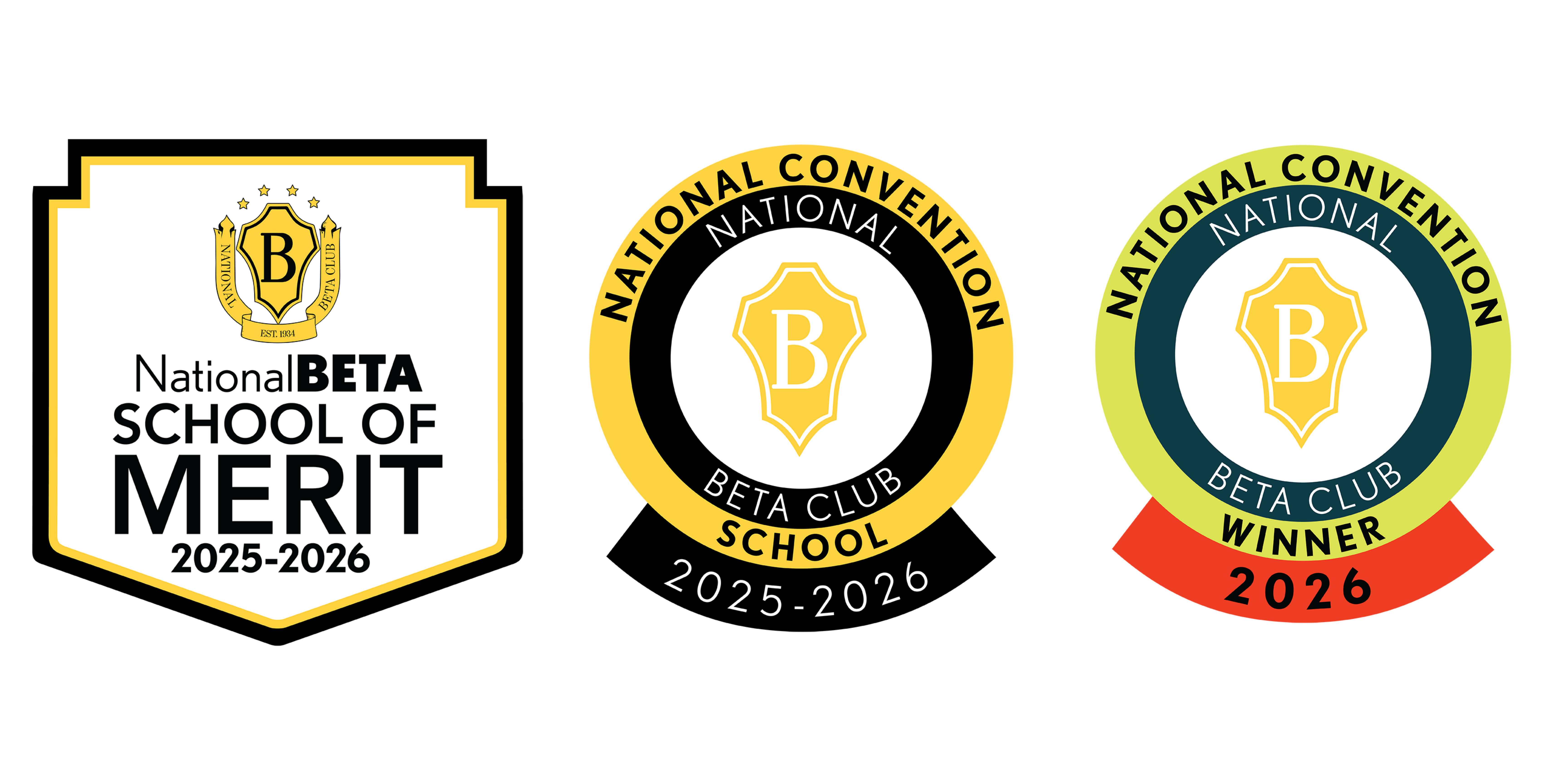 National Beta School of Merit, National Beta Convention Ribbions