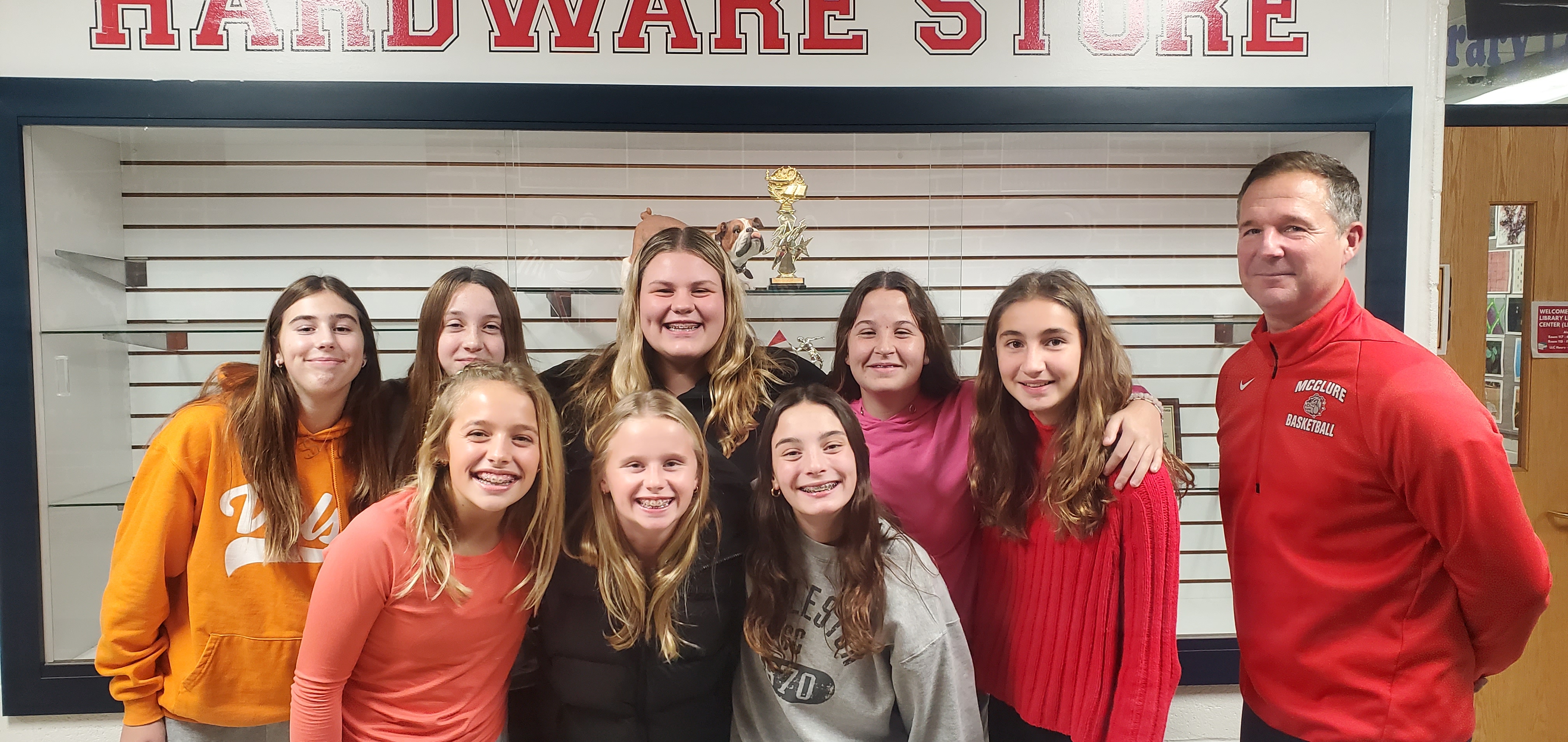 Seventh grade girls basketball team recognized at Board of Education meeting