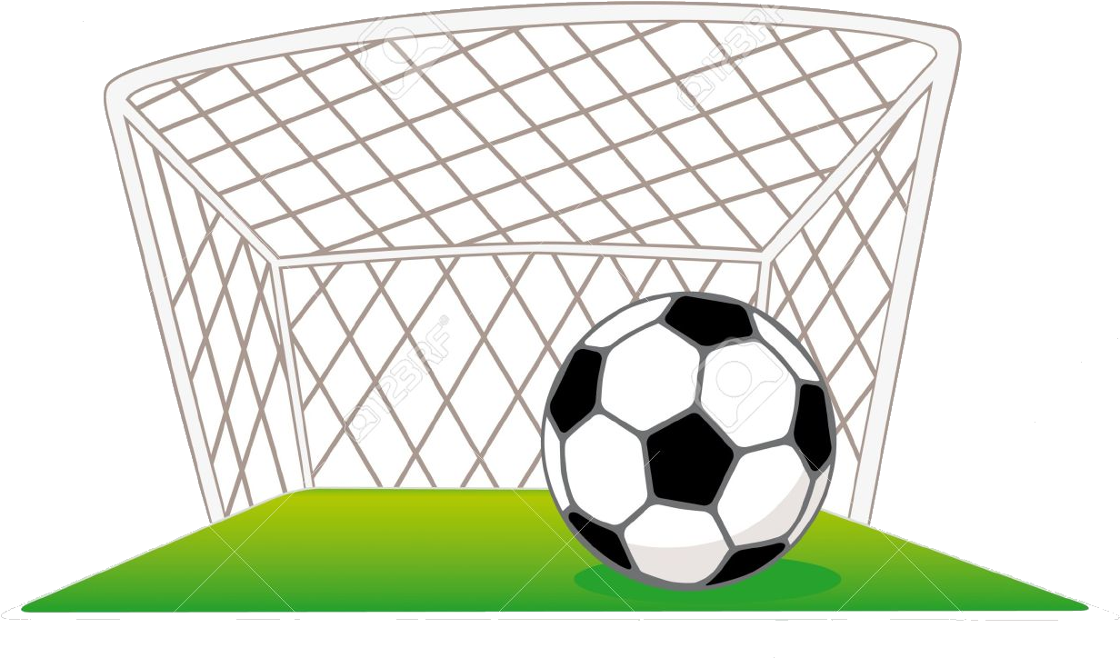 soccer net with ball