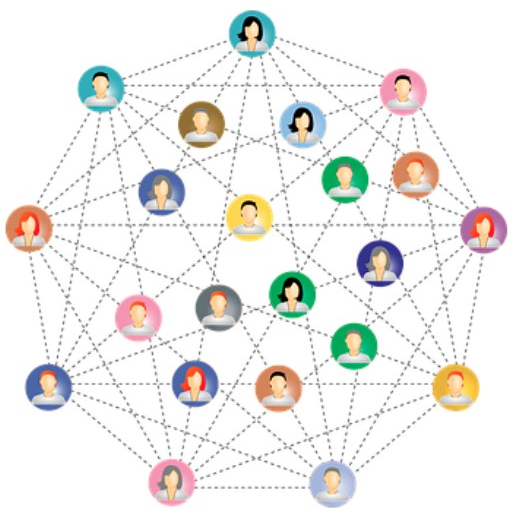 Network image of people connected