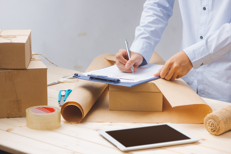 A photo of a person writing.