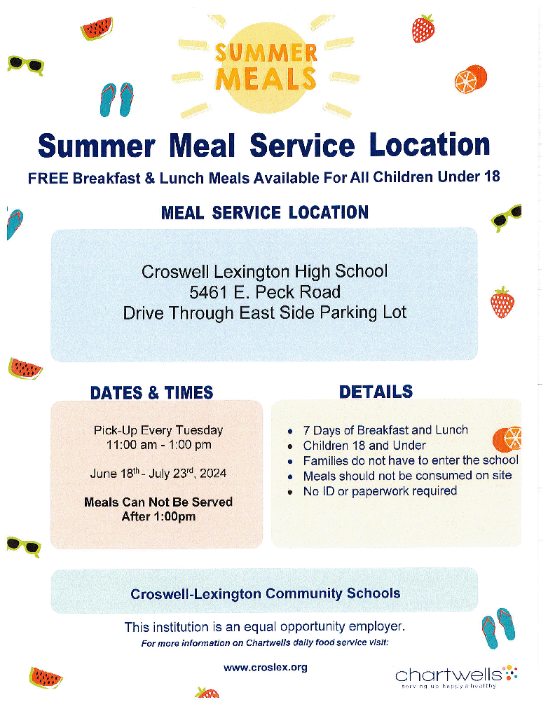 Summer Food Program Flyer