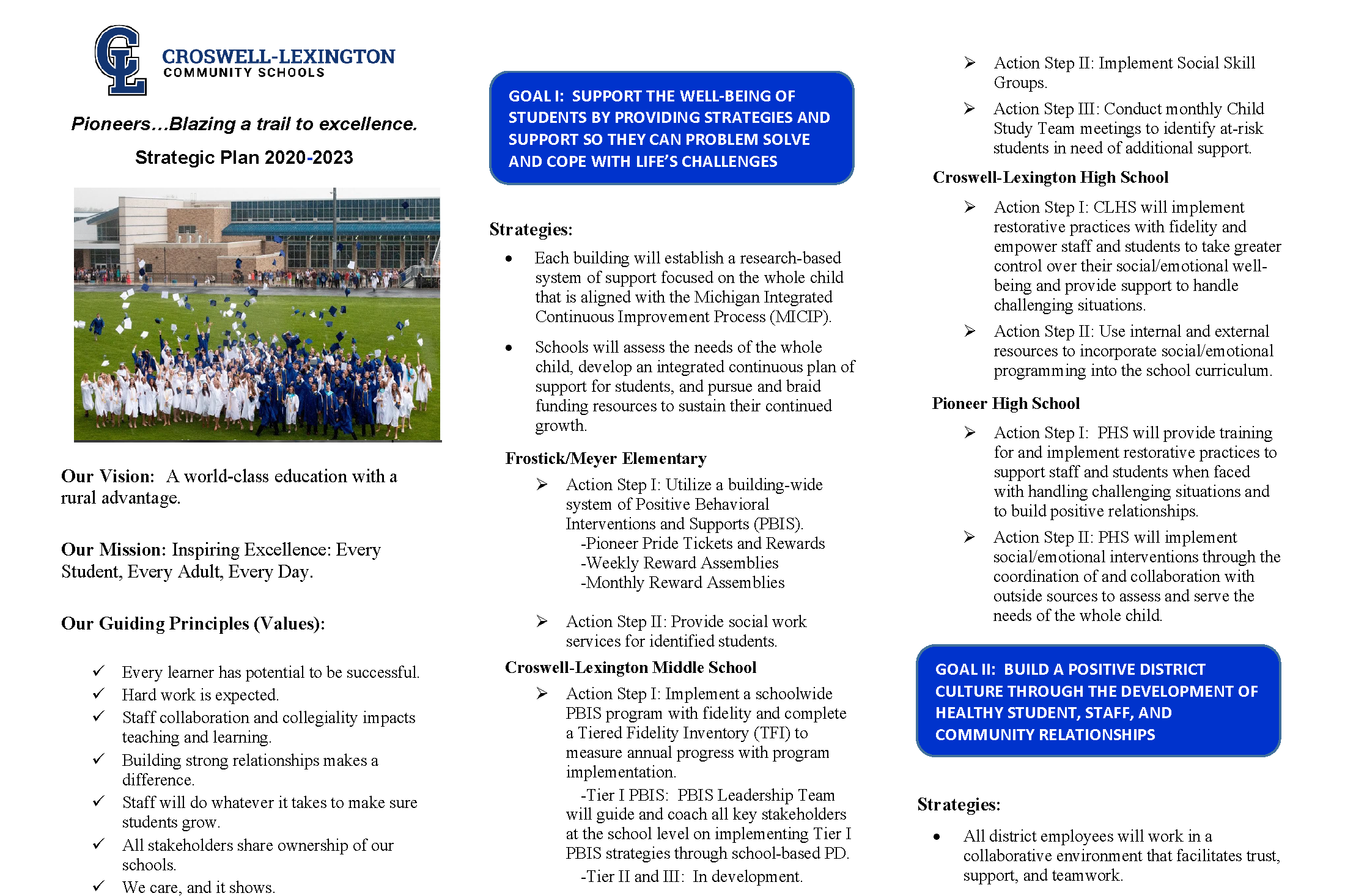 Strategic Plan | Croswell-Lexington Community Schools