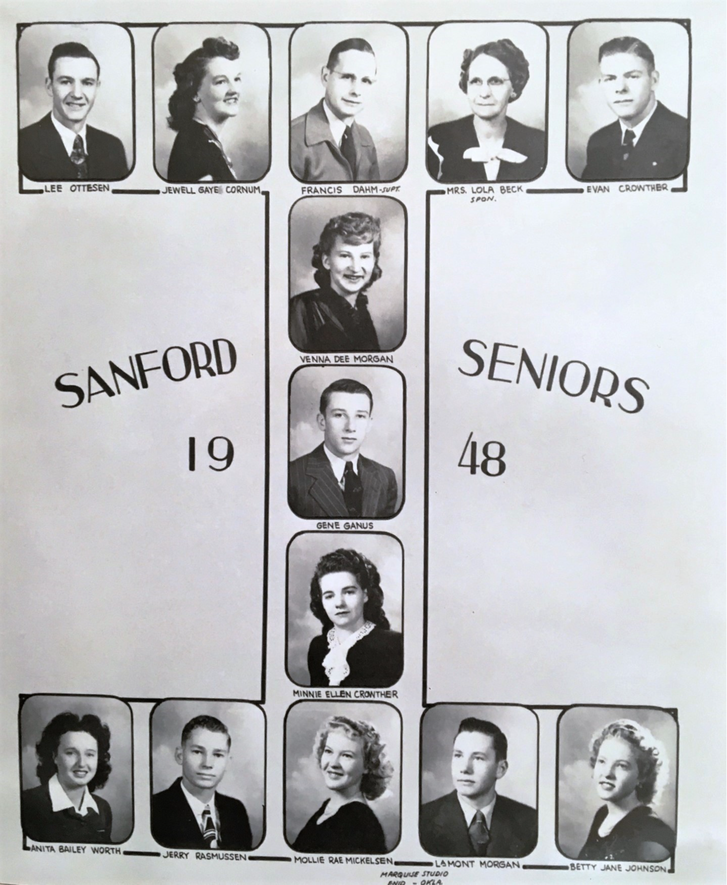a photo of the seniors from the class of 1948