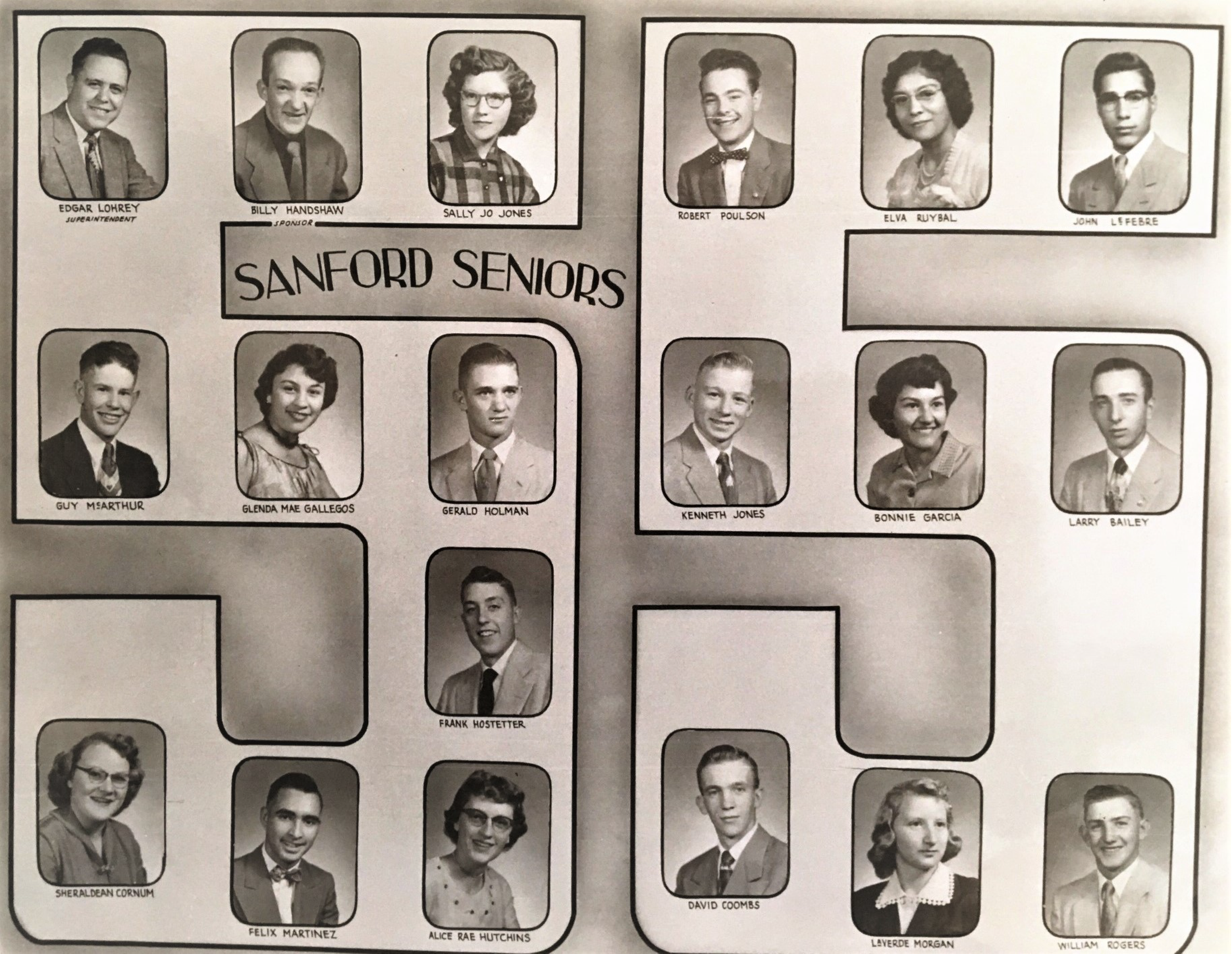 a photo of the seniors from the class of 1955