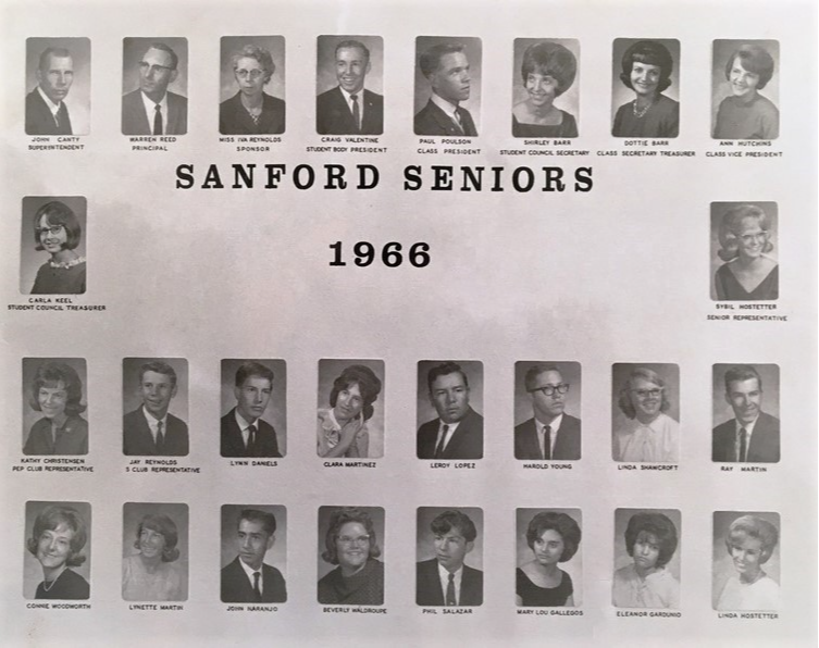 a photo of the seniors from the class of 1966