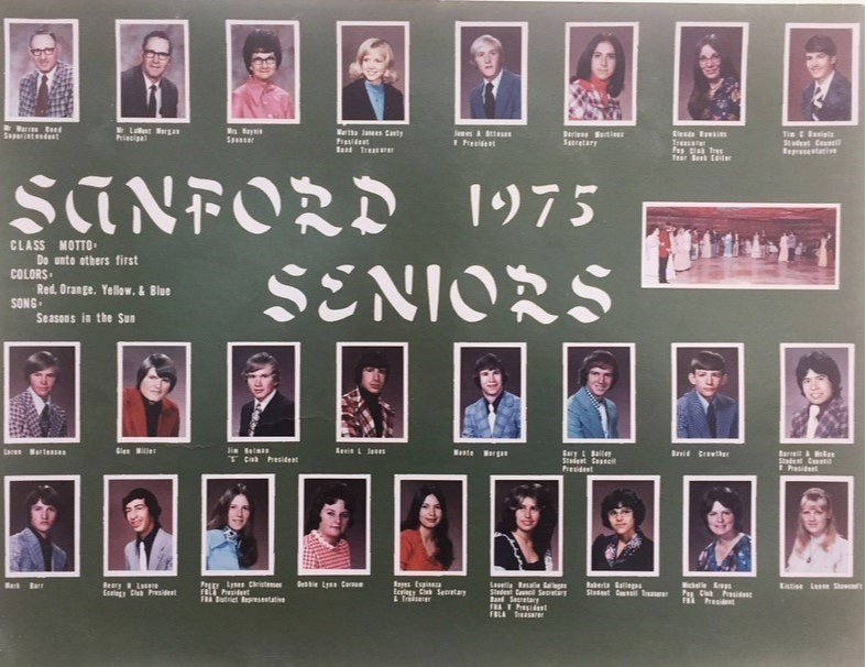 a photo of the seniors from the class of 1975