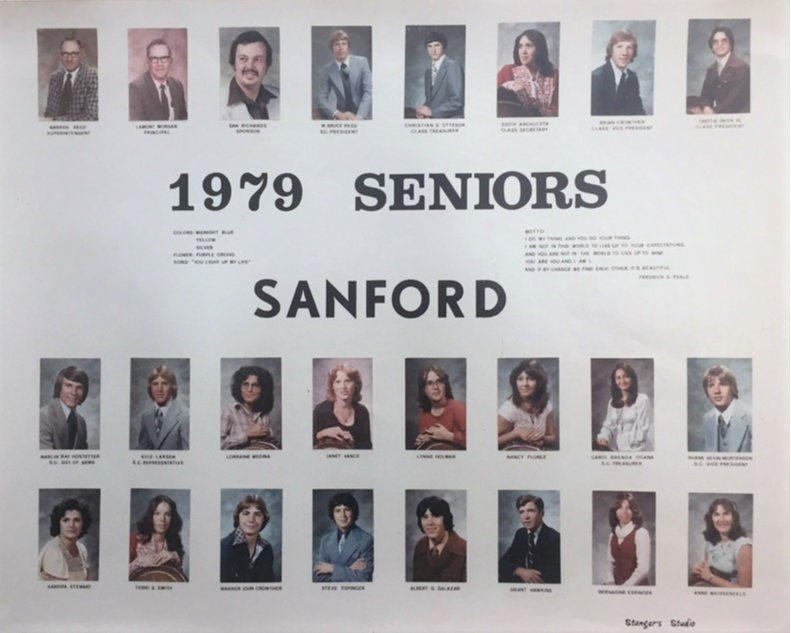a photo of the seniors from the class of 1979