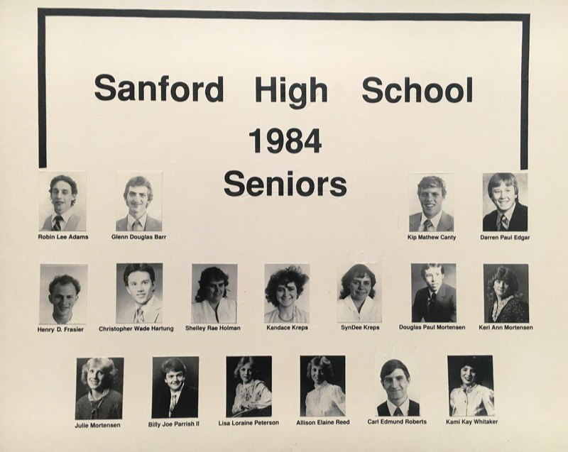 a photo of the seniors from the class of 1984