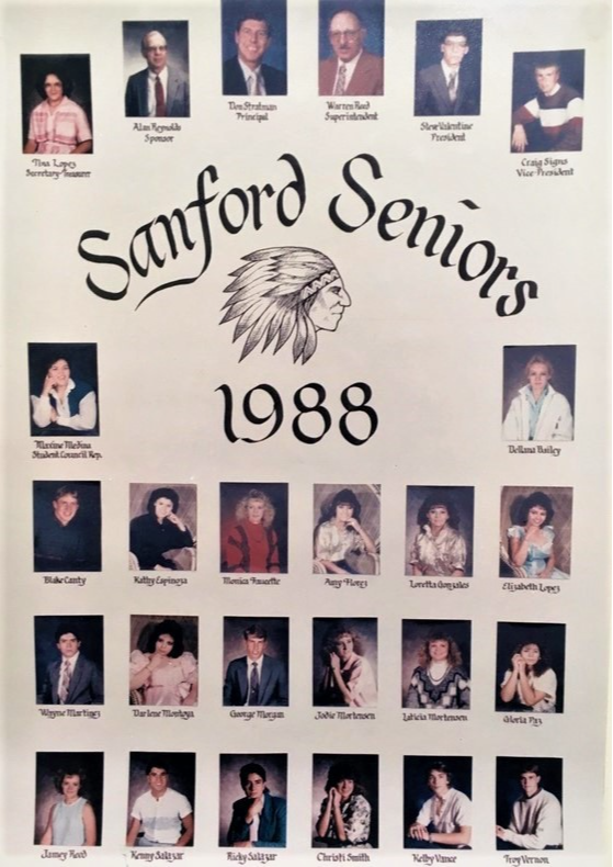 a photo of the seniors from the class of 1988