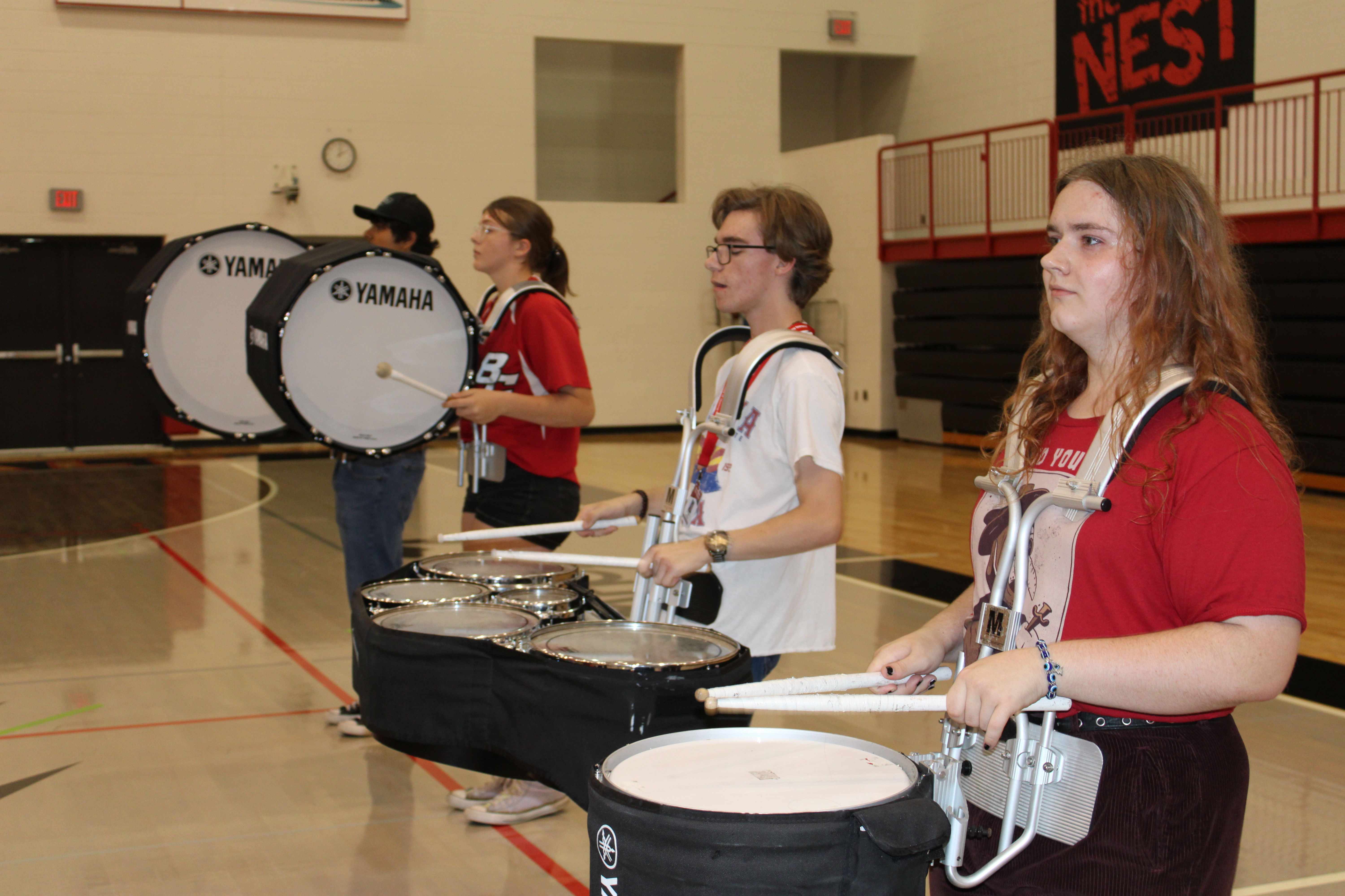 Band students performing