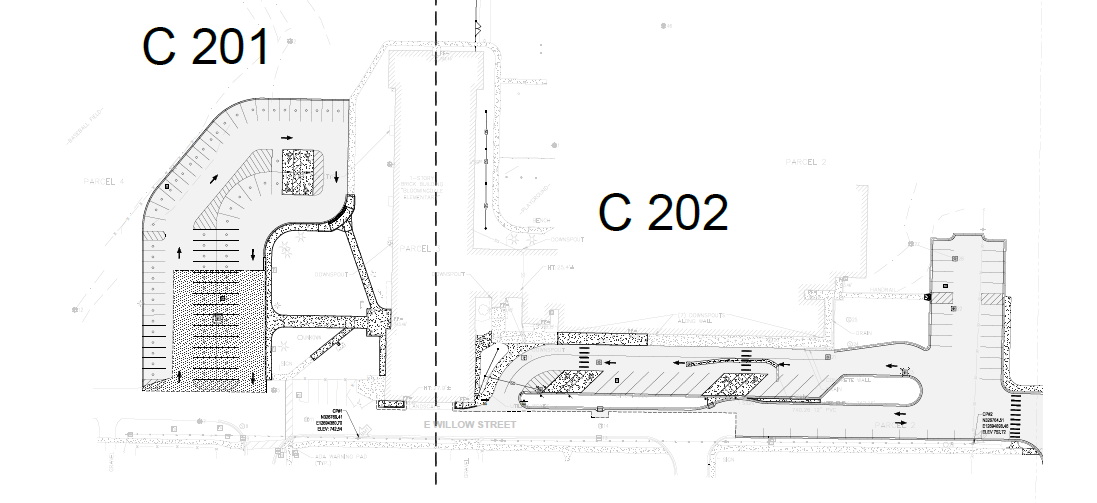 Bloomingdale Elementary Parking area layout