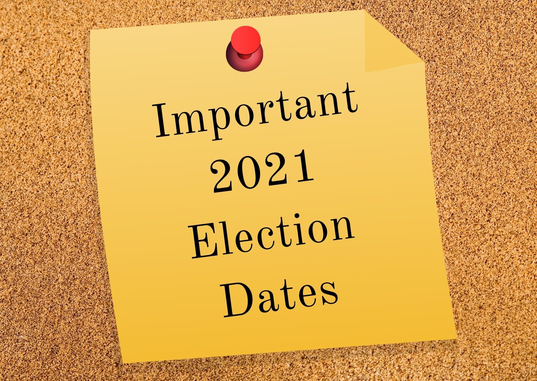 Important 2021 Election Dates Photo