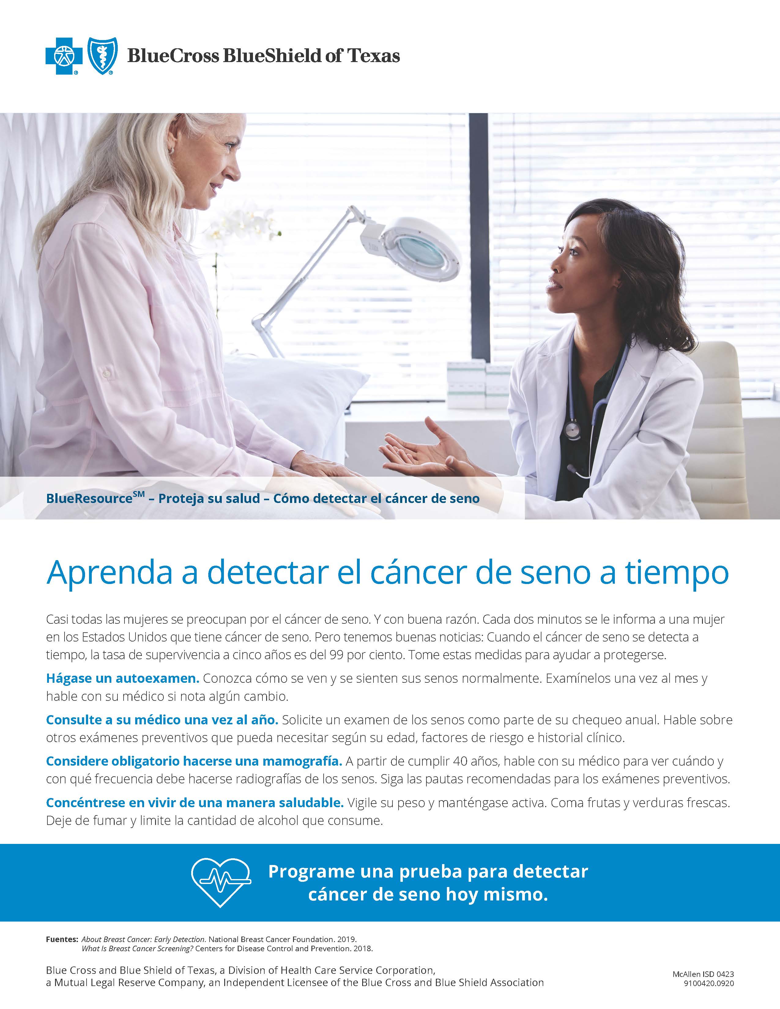 Aprenda a detectar cancer de seno a tiempo