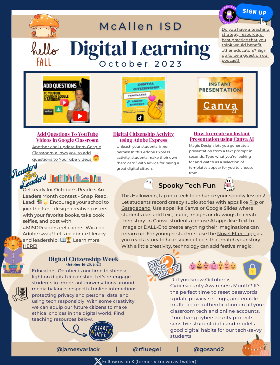 october newsletter digital learning