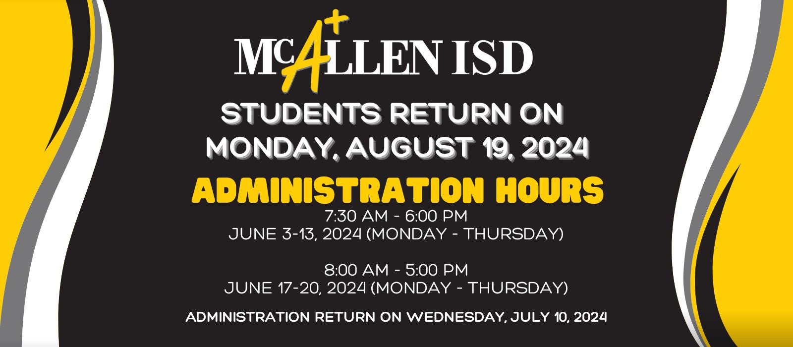 Summer Administration Hours