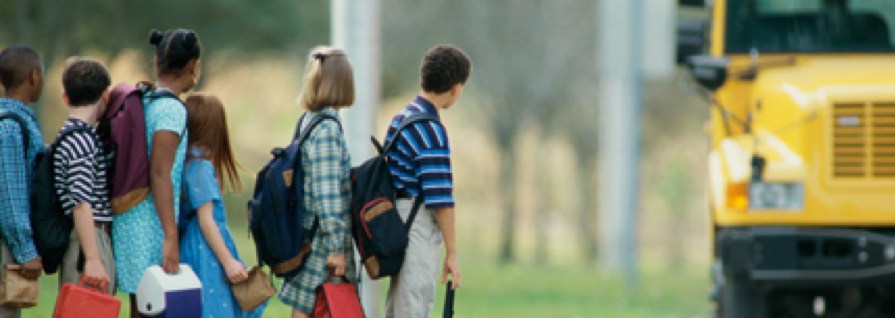 Students waiting on the bus