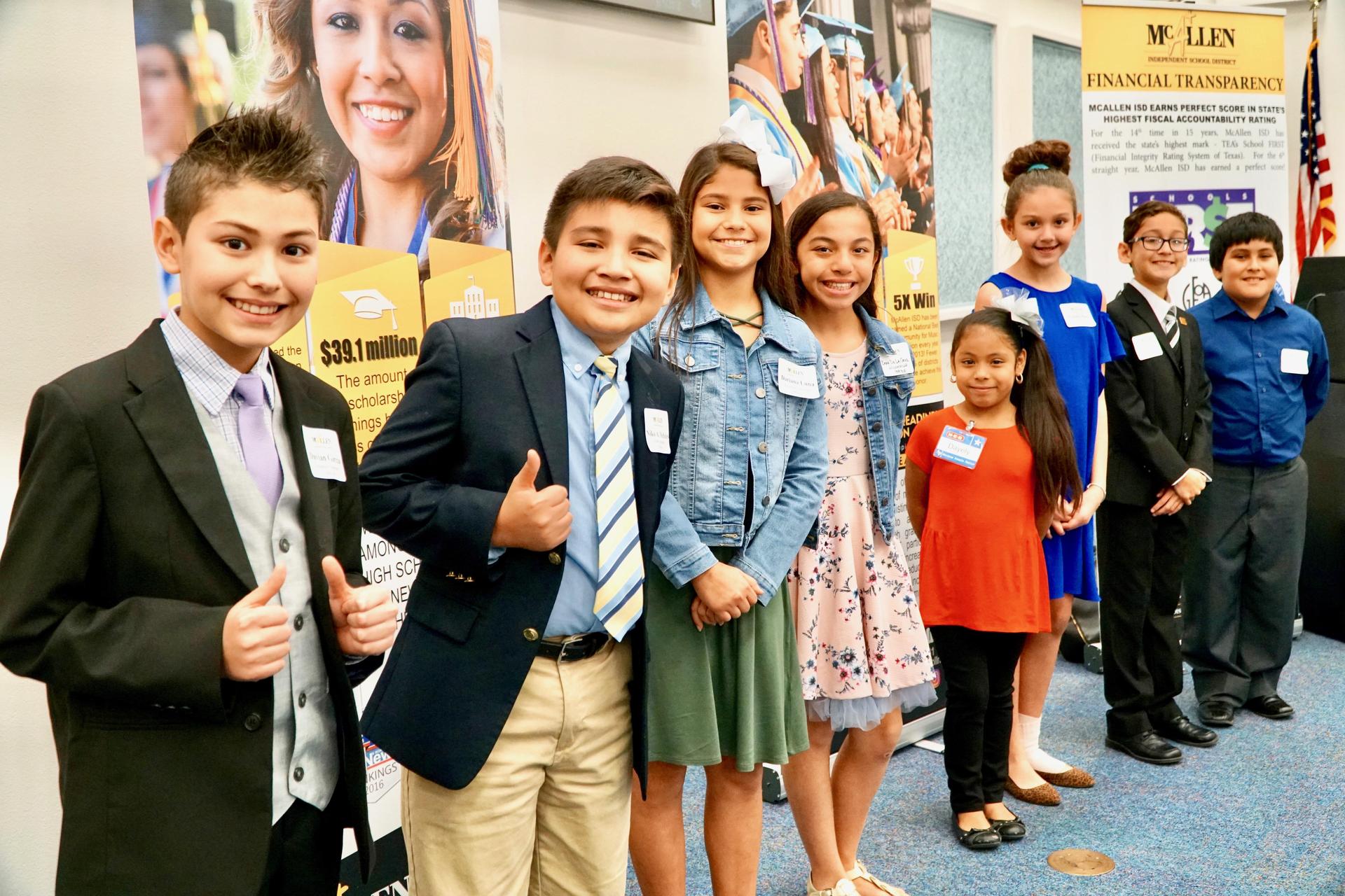 Students smiling for picture