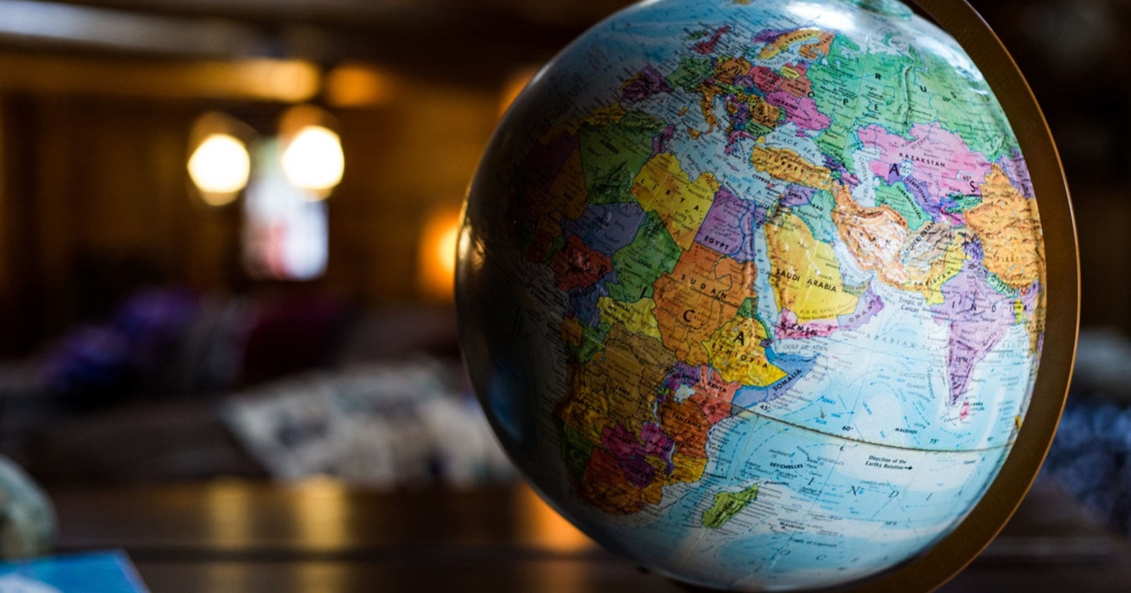 Globe on a desk